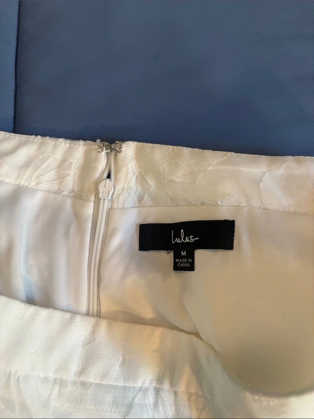 White Lace A-Line Midi Skirt Lulus size Medium